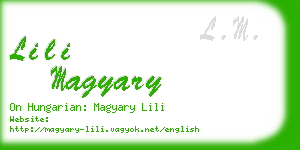 lili magyary business card